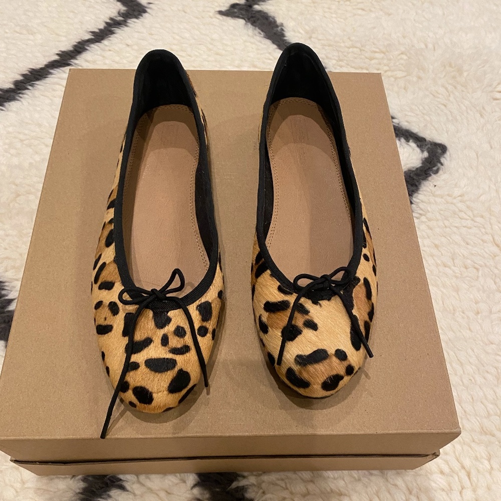 ASOS Leopard Print Tan and Black Ballet Flats